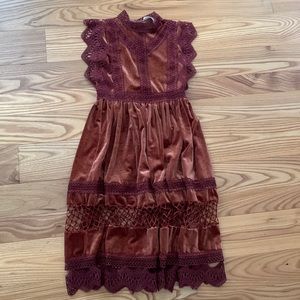 Velvet and lace Joyfolie maxi dress